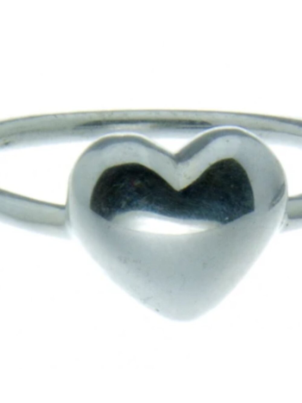 Vintage Tiffany & Co Puffy Heart Sterling Silver Ring Sz 6.5 - Picture 10 of 13